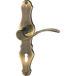 HOPPE Drückergarnitur Birmingham - Langschild Buntbart 90mm Silber