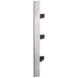 Stoßgriff Serie 8022 SL GK, 40x10mm gerade, L 1600mm, BA 1400mm, 3 schräge Stützen 90mm inkl. PVC U-Scheiben, inkl. einseitiger Befestigung, Oberfl. 60 (Edelstahl matt) Nr. 25035