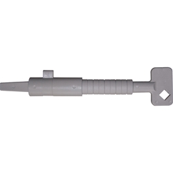 Abus Tür-Bautenschlüssel, universal, Kunststoff konisch, VK-Dorn 8-10mm grau, EK Nr. 03884