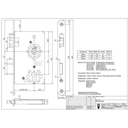 SSF Objekt Einsteckschloss 24 WC F20/55/78/8 Links Stulp rund, Niro Klasse 4 Flüsterfalle \u0026 Metallriegel Nr. A2401N80/541