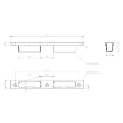 Winkelschließblech für Einsteckschloss 4051 170x20x8mm silber mit Kunststoffhinterfütterung 1 tourig