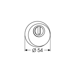 W+B PZ-Kernschutzrosette ZA Messing verchromt, 54x15mm rund, Nr. 3064 M 4