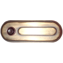 Klingelplatte 4046 (oval mit Gravurfeld) Bronze gewachst H:50mm B:140mm T:8mm
