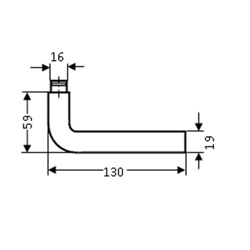 Drückergarnitur E 100 BB Edelstahl matt, L-Form Slim Style Nr. E100B BB0 71
