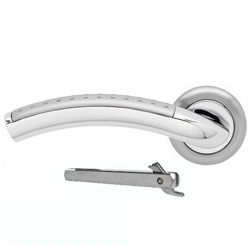 Halbgarnitur Phönix R 40 PZ Chrom/Nickelmatt, Din Links inkl. Haken-Wechselstift Z1400-80