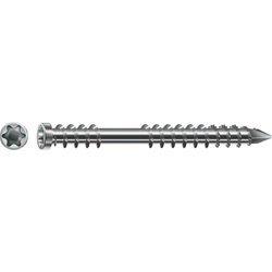 Spax-D Holz-Terrassen-Schraube 5.0x60mm Edelstahl A2, I-Stern, (T-STAR plus) Cut- Spitze, Fixiergewinde, Zylinderkopf Nr. 0537000500603