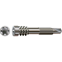 SPAX Terrassen-Schraube, 5.0x44mm, mit Bohrspitze, Edelstahl A2, I-Stern, (T-STAR plus) T25, Fixiergewinde, Zylinderkopf Nr. 0557000500443