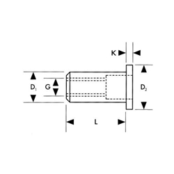 Blindnietmutter Alu Standard Flachrundkopf M 5x7x11,5 (Gesipa)