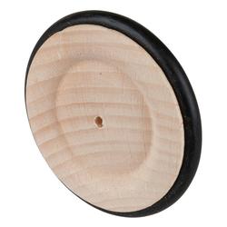 Holzrad, Rad Ø 70mm, Gummi schwarz, Radb. 19mm, Nabenl. 18mm, Gleitlager, Radk. Holz Nr. A50.070