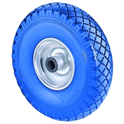 Luftrad, Rad Ø 260mm, Polyurethan blau, Radb. 85mm, Nabenl. 75mm, Rollenlager, Radk. Stahl, Tragkr. 160kg, Stollenprofil Nr. C91.262