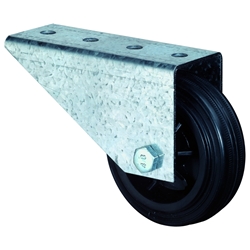 Tor-Bockrolle, Rad Ø 80mm, Gummi, Radb. 25mm, Tragkr. 50kg Nr. E31.080