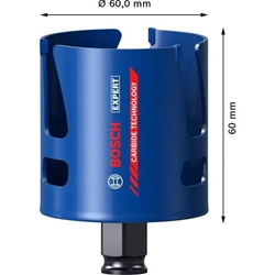 Bosch EXPERT Construction Material Lochsäge, 60x60mm, für Dreh- und Schlagbohrer Nr. 2608900466