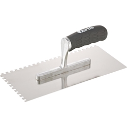 Glättekelle gezahnt rostfrei 6x6mm Softgriff (fortis)