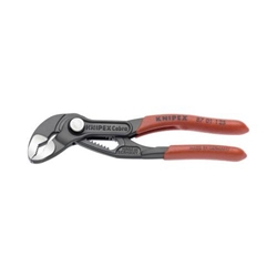 Knipex Cobra® Hightech-Wasserpumpenzange mit rutschhemmendem Kunststoff überzogen grau atramentiert 125 mm Nr. 87 01 125