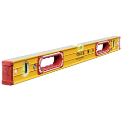 STABILA Wasserwaage Type 196-2, 81cm, extrasteifes Alu-Profil, 1 Horizontal-Libelle, 2 Vertikal-Libellen, 2 Handgriffe, stoßdämpfende Endkappen, integrierte Rutsch-Stopper, Made in Germany Nr. 15234