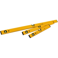 STABILA CLASSIC SET 70, 3-teiliges Wasserwaagen-Set: 100cm, 60cm, 40cm, leichtes Alu-Profil, Made in Germany Nr. 19819