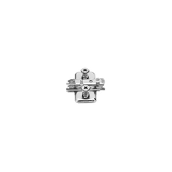 Blum CLIP Kreuzmontageplatte (37/32), 0mm Distanz, mit vormontierten Systemschrauben, für Zwillingsanschlag, HV: Langloch (±3mm), Stahl, vernickelt (VE:500) Nr. 173L8100.21