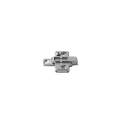 Blum CLIP Kreuzmontageplatte (37/32), 0mm Distanz, für Systemschrauben, HV: 2-teilig (±2mm), Zink, vernickelt (VE:50) Nr. 175H910HG