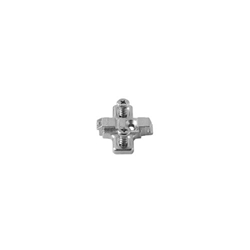 Blum CLIP Kreuzmontageplatte (37/32), 0mm Distanz, mit vormontierten Systemschrauben, HV: Langloch (±3mm), Zink, vernickelt (VE:500) Nr. 175L810-V500