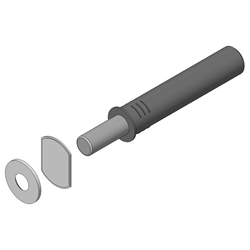 Blum TIP-ON Pin für Türen, Kurzversion, mit Magnet, inkl. Haftplatten, seidenweiß (VE:50) Nr. 956.1004