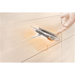 Blum MOVENTO mit TIP-ON, Vollauszug, Führung, 40 kg, NL=250 mm, für Kupplung, links/rechts, verzinkt (VE:6) Nr. 760H2500T