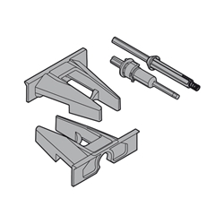 Blum TIP-ON Kupplung und Aufnahme, R7037 staubgrau Nr. T57.7400.01