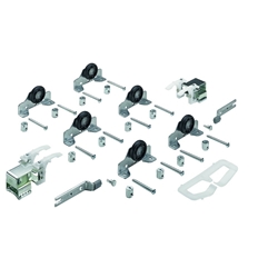 Hettich Schiebetürbeschläge-Set (Türanzahl: 3), 50kg TopLine 1 45077, TS 16-19mm, für einliegende Türen TB 500mm, TH 1500-2500mm