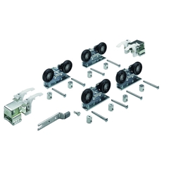 Hettich Schiebetürbeschläge-Set (Türanzahl: 2), 75kg TopLine 1 45078, TS 16-19mm, für einliegende Türen TB 500mm, TH 1500-2500mm