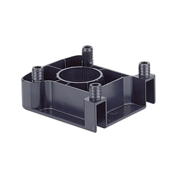 Hettich Sockelverstellfuß-Gleiter, Kunststoff schwarz Universal 47654, zum Einpressen mit Aufnahme für Blendenhalter, mit 4 Dübel