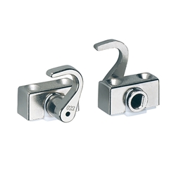 Hettich Drehstangenschloss-Schließhaken, rechts, Metall 72266, vernickelt B26mm, T14mm