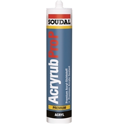 Soudal Acryl Acryrub Pro P Kartusche a 310ml, weiss für Dehn- und -Anschlussfugen Nr. 116868