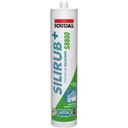 Soudal Naturstein-Silikon, Silirub+ S8800 Premium, Kartusche a 300ml anthrazit (für Marmor/Granit/Naturstein/Sanitär/Küche) Nr. 120987
