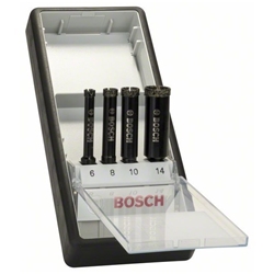 Bosch Diamantnassbohrer-Set RobustLine 4tlg. (6,8,10,14mm) Nr. 2607019880