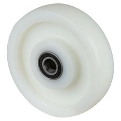 Rad, Rad Ø 200mm, Kunststoff weiß, Radb. 50mm, Nabenl. 60mm, Kugellager, Radk. Kunststoff, Tragkr. 1.200kg Nr. B15.203