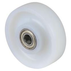 Rad, Rad Ø 100mm, Kunststoff weiß, Radb. 30mm, Nabenl. 40mm, Kugellager, Radk. Kunststoff, Tragkr. 175kg Nr. B15.100