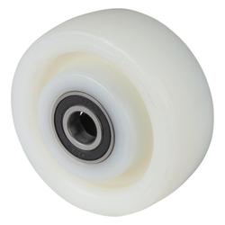 Rad, Rad Ø 125mm, Kunststoff weiß, Radb. 50mm, Nabenl. 60mm, Kugellager, Radk. Kunststoff, Tragkr. 700kg Nr. B15.129