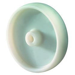 Rad, Rad Ø 100mm, Kunststoff weiß, Radb. 30mm, Nabenl. 40mm, Gleitlager, Radk. Kunststoff, Tragkr. 200kg Nr. A90.104