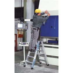 Zarges Seventec B Stufen-Stehleiter 2x4 Stufen, Leiterlänge 0,97m, Arbeitshöhe 2,45m Nr. 40354