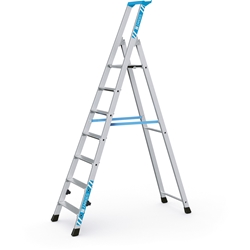 Zarges Nova S Stufen-Stehleiter 7 Stufen, Plattformhöhe 1,48m, Arbeitshöhe 3,50m Nr. 42457