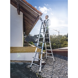 Zarges Variotec V Teleskopleiter 4x5 Sprossen, Leiterlänge max. 5,29m, Arbeitshöhe 6,05m Nr. 42438