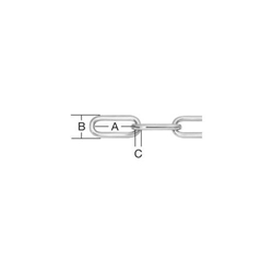 Rundstahlkette Form C 4mm verzinkt (Vormann) EAN 4003984666367