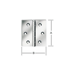 Scharnier käntig 40x40 mm Edelstahl EAN 4003984020244