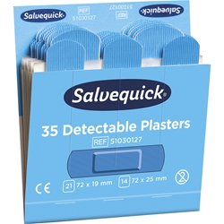 CEDERROTH Salvequick Nachfüllpack 6x35 Pflaster, detektierbar EAN 7310610019327