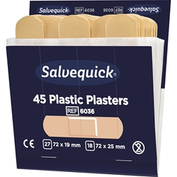 CEDERROTH Salvequick Nachfüllpack 6x45 Pflaster, wasserabweisend EAN 7310610060367