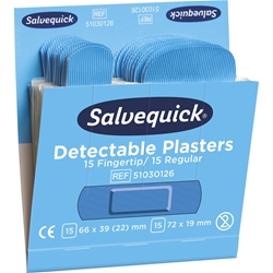 CEDERROTH Salvequick Nachfüllpack Strip-Fingerkuppe, detektierbar 35 Stück EAN 7310610019310