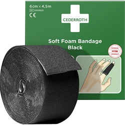CEDERROTH Schaumbandage, schwarz, 6cmx4,5m EAN 7310610028008