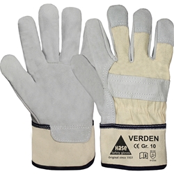 Hase Handschuh Verden, Spaltleder, Gr. 10, grau MW EAN 4018949114104