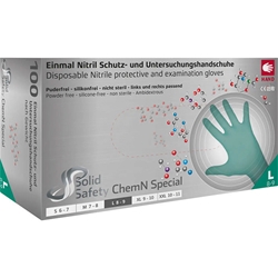 AMPri Einweghandschuh Nitril, ChemN Special, puderfrei (Pack a 100 Stück)