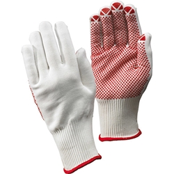 fortis Strickhandschuh Packer, genoppt, weiß