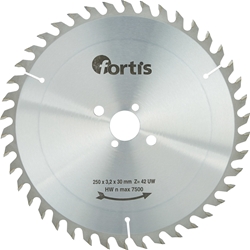 fortis HW-Kreissägeblatt 250x3,2x30mm Z42UW
